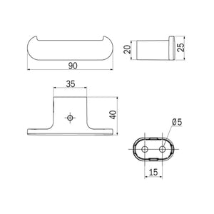 Inda - Appendiabiti doppio Mito bianco opaco