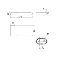 Inda - Portarotolo sinistro Mito cromo lucido