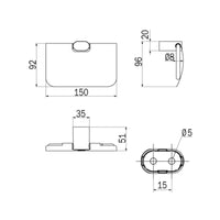 Inda - Portarotolo basculante con coperchio Mito cromo lucido