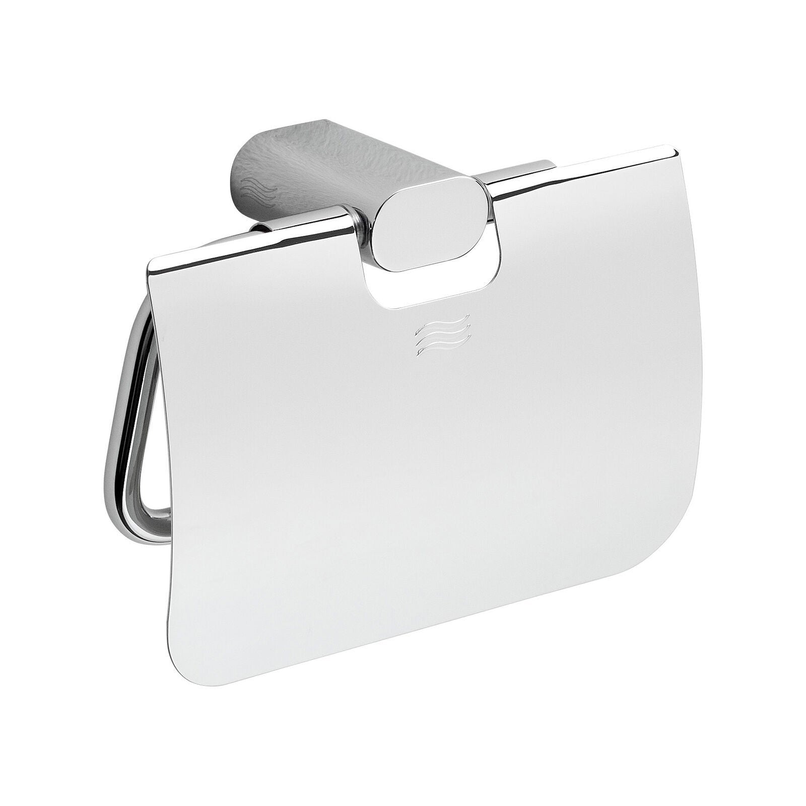 Inda - Portarotolo basculante con coperchio Mito cromo lucido