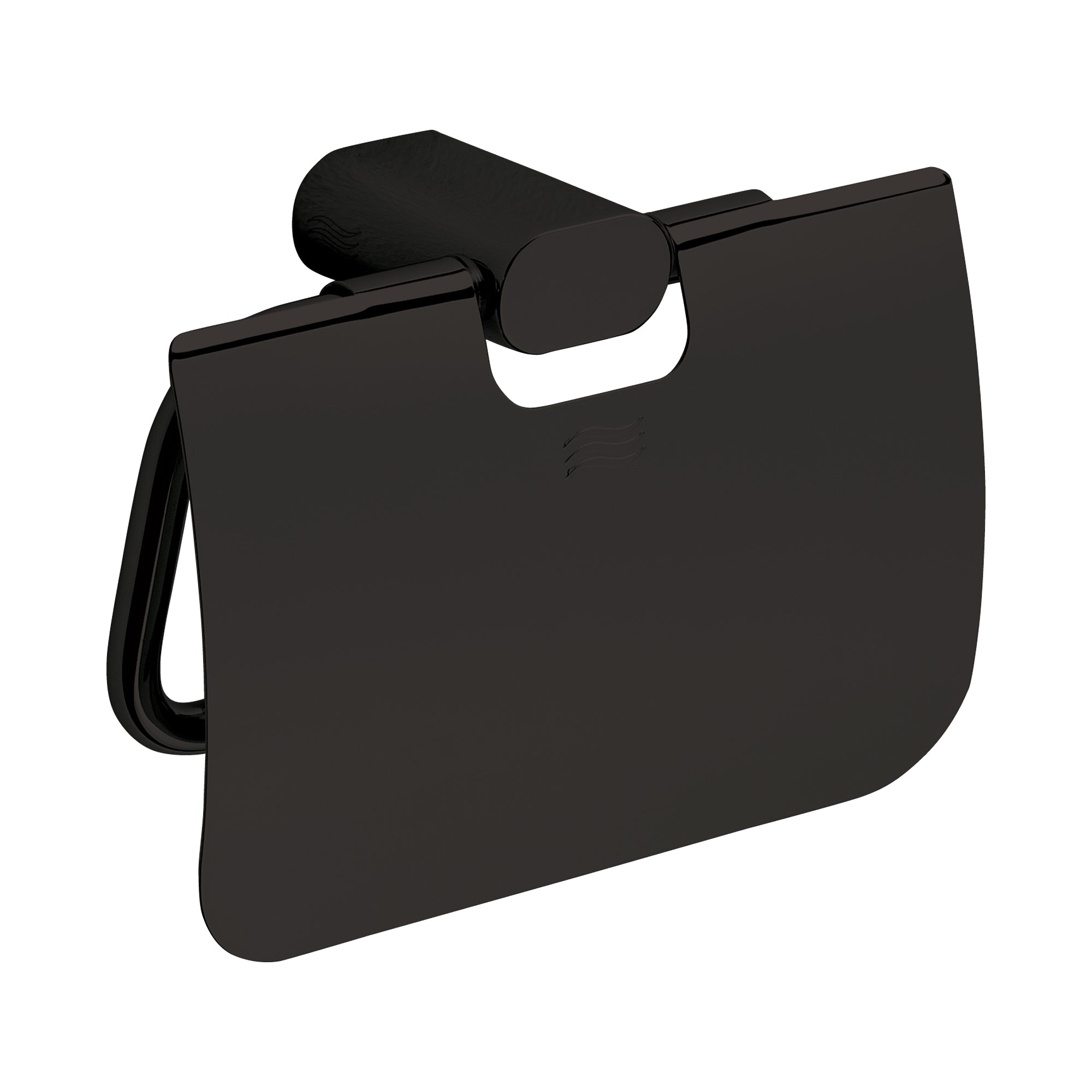 Inda - Portarotolo basculante con coperchio Mito nero opaco