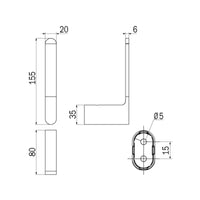 Inda - Portarotolo di scorta Mito cromo lucido