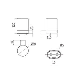 Inda - Dispenser sapone a leva Mito cromo lucido/vetro satinato 250 ml