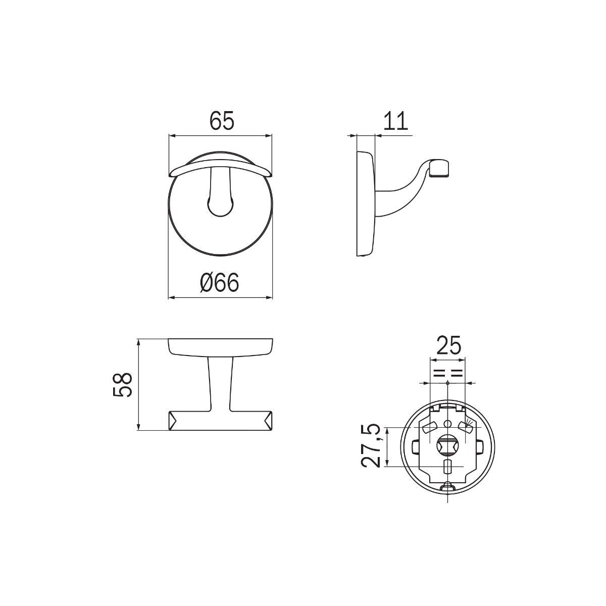 Inda - Appendino bagno largo Hotellerie cromo lucido