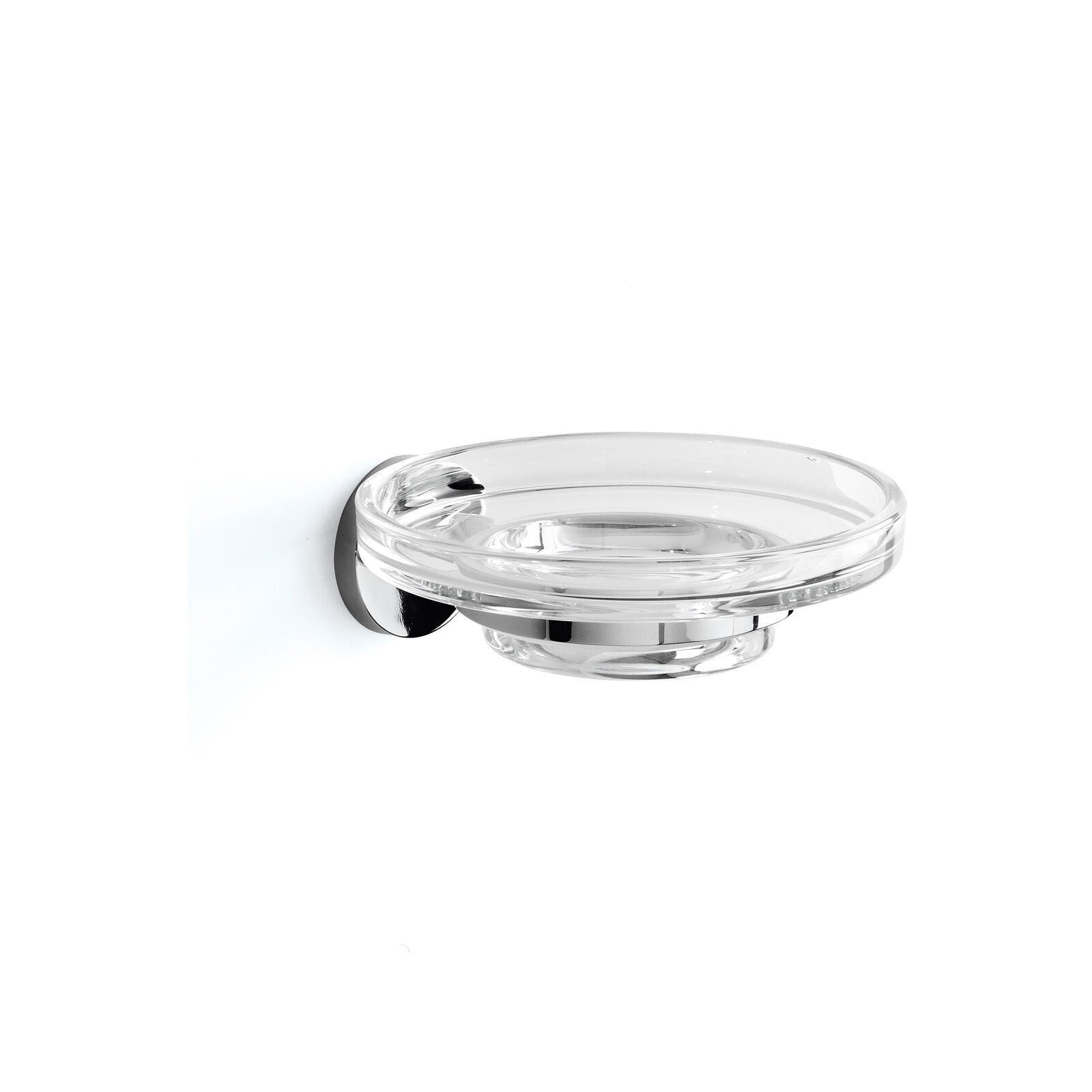 Inda - Portasapone a parete One cromo lucido/vetro trasparente