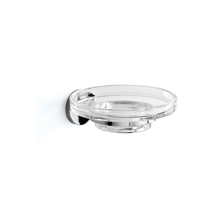 Inda - Portasapone a parete One cromo lucido/vetro trasparente