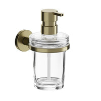 Inda - Dispenser sapone a parete One bronzo/vetro trasparente 250 ml