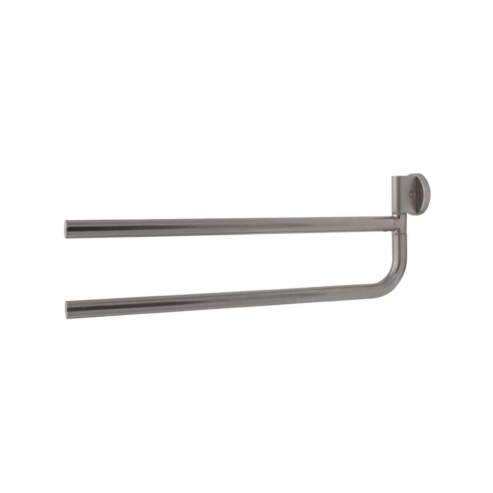 Inda - Porta asciugamani doppio a snodo One nickel spazzolato L.37 cm