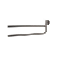 Inda - Porta asciugamani doppio a snodo One nickel spazzolato L.37 cm