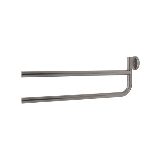 Inda - Porta asciugamani doppio a snodo One nickel spazzolato L.37 cm