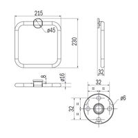Inda - Porta asciugamani ad anello One bianco opaco