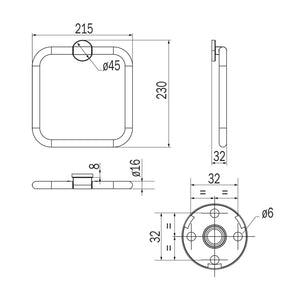 Inda - Porta asciugamani ad anello One bianco opaco