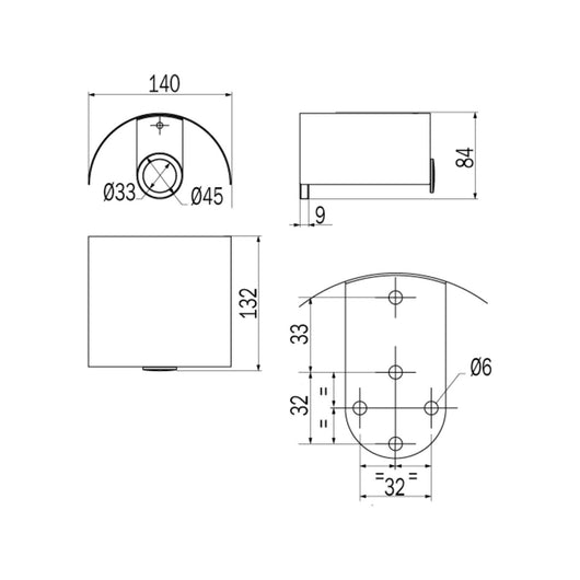 Inda - Portarotolo con coperchio One nickel spazzolato