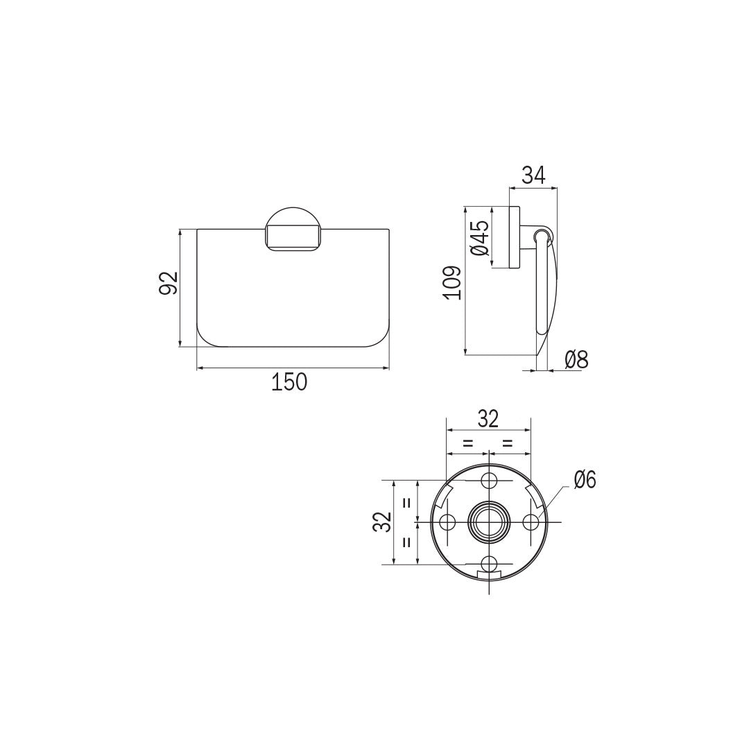 Inda - Portarotolo basculante con coperchio One bianco opaco