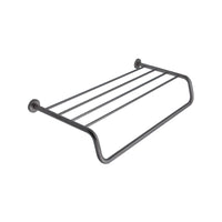 Inda - Porta teli con Porta asciugamani One nickel spazzolato L.65 cm