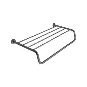 Inda - Porta teli con Porta asciugamani One nickel spazzolato L.65 cm