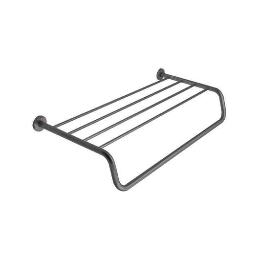 Inda - Porta teli con Porta asciugamani One nickel spazzolato L.65 cm