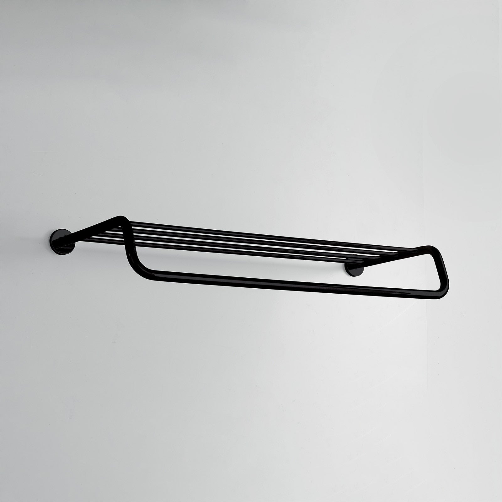 Inda - Porta teli con Porta asciugamani One nero L.65 cm