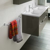 Inda - Set accessori bagno a muro One cromo lucido (porta asciugamani 35cm)