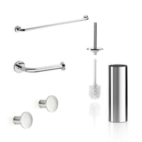 Inda - Set accessori bagno a muro One cromo lucido (porta asciugamani 35cm)
