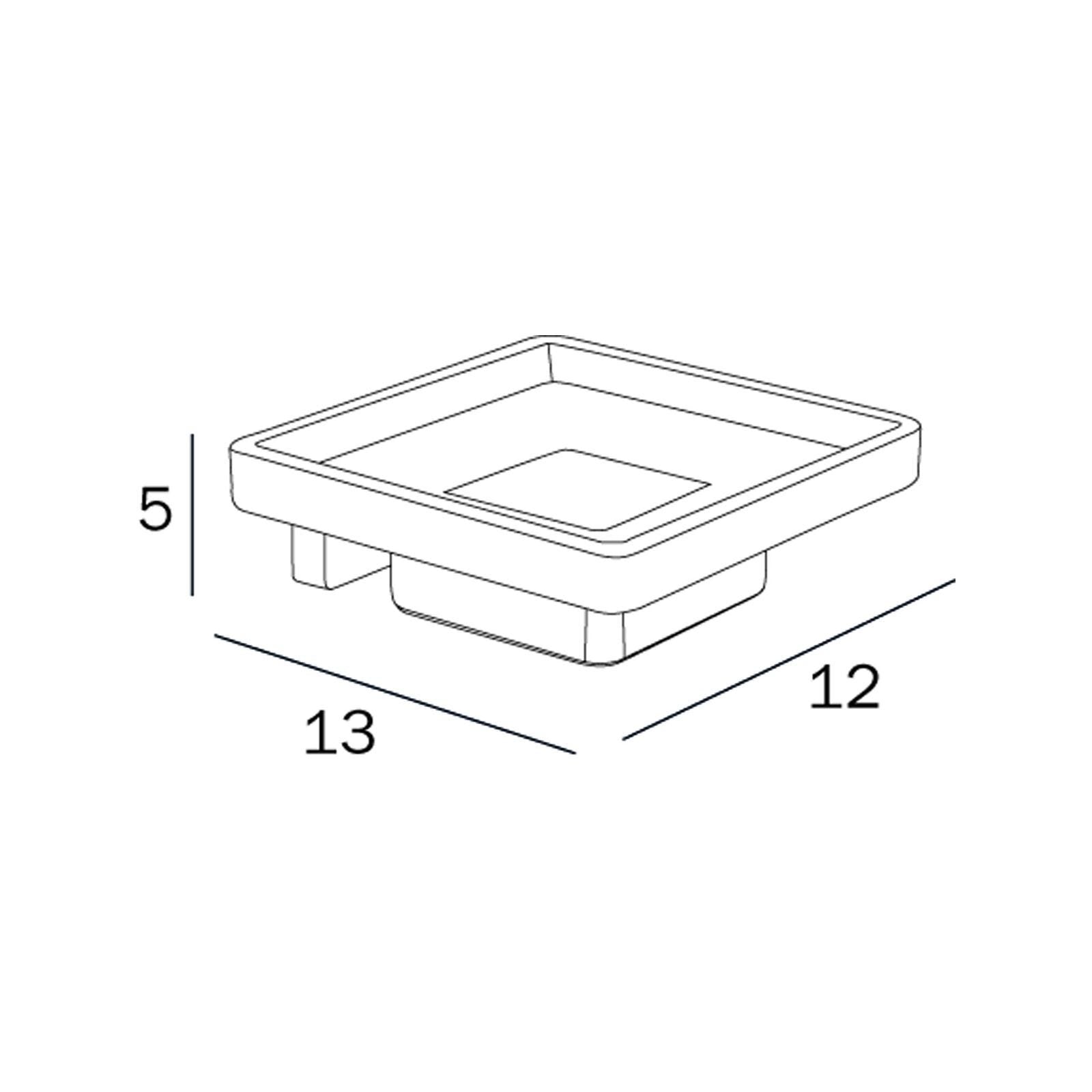 Inda - Portasapone squadrato in vetro satinato