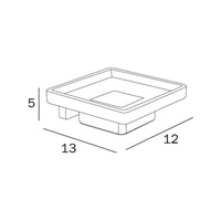 Inda - Portasapone squadrato in vetro satinato