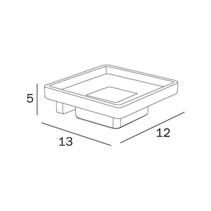 Inda - Portasapone squadrato in vetro satinato