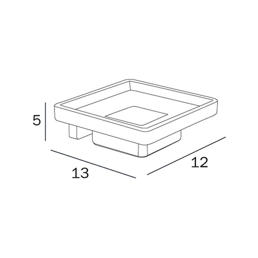 Inda - Portasapone squadrato in vetro satinato