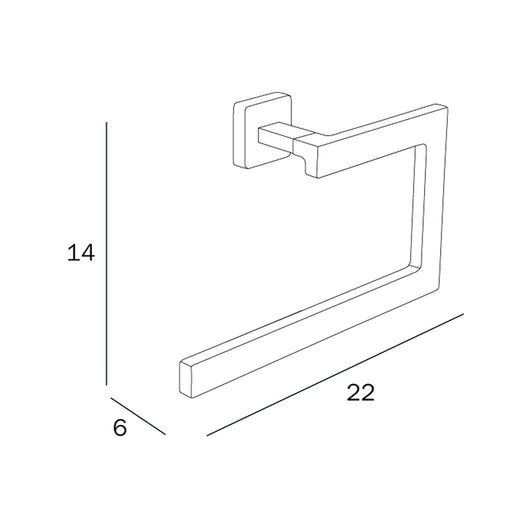 Inda - Porta asciugamani ad anello 2900 cromo lucido