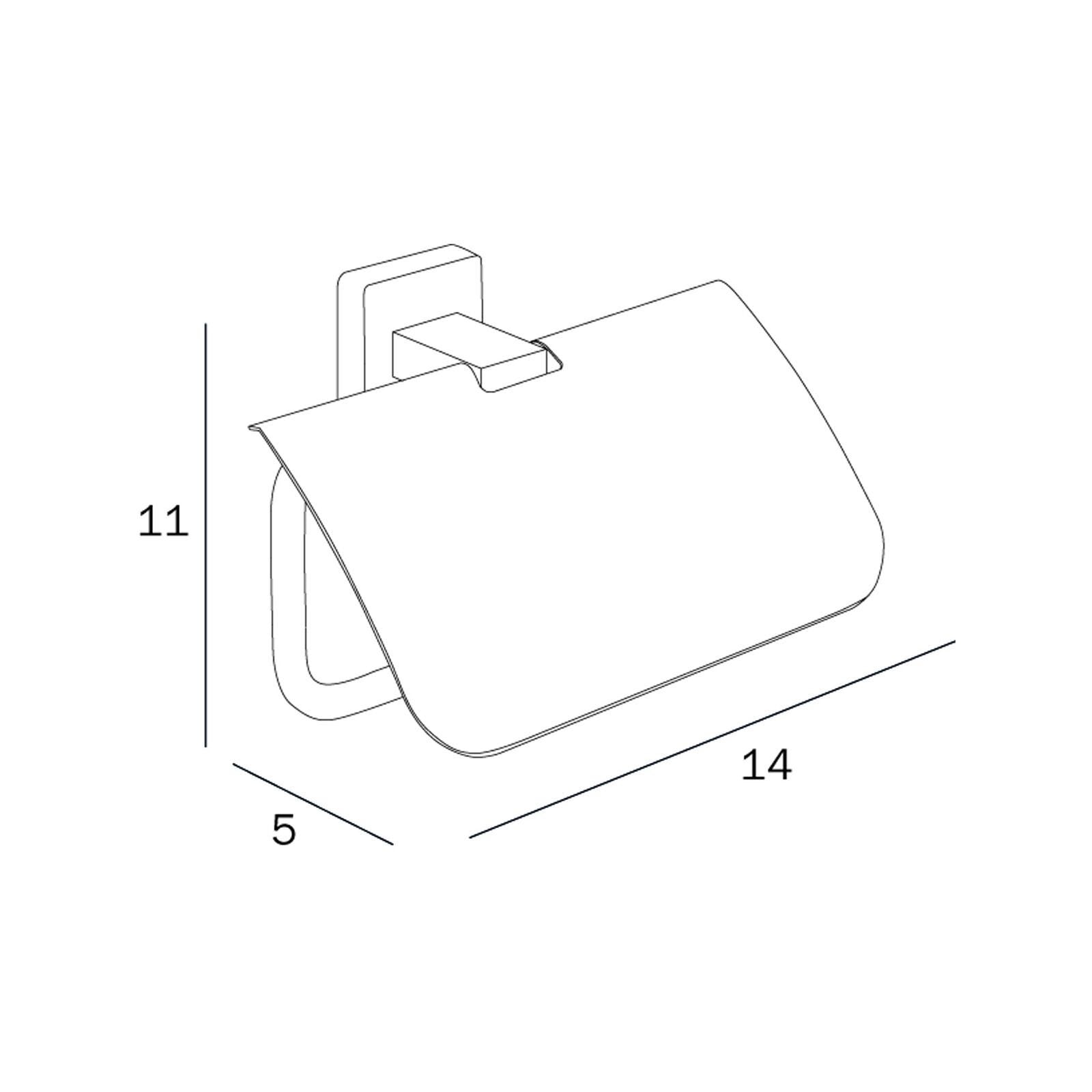 Inda - Porta rotolo carta igienica con coperchio cromo lucido