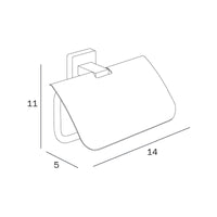 Inda - Porta rotolo carta igienica con coperchio cromo lucido