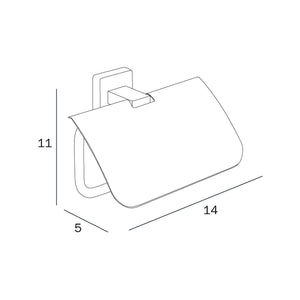 Inda - Porta rotolo carta igienica con coperchio cromo lucido
