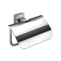 Inda - Porta rotolo carta igienica con coperchio cromo lucido