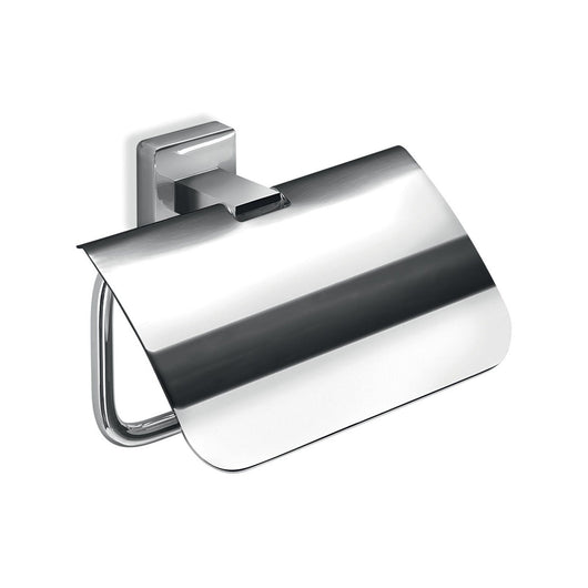 Inda - Porta rotolo carta igienica con coperchio cromo lucido