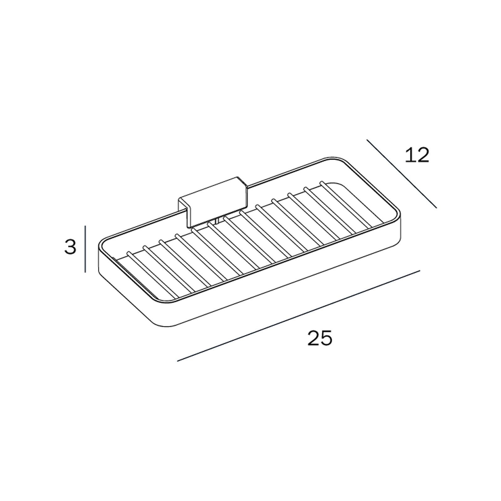 Inda - Portaoggetti doccia L.25 H.3 cm cromo lucido
