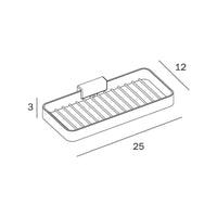 Inda - Portaoggetti doccia L.25 H.3 cm cromo lucido