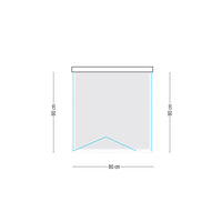 Cabina doccia book 3 lati cristallo temprato serigrafato 80x80x80 cm