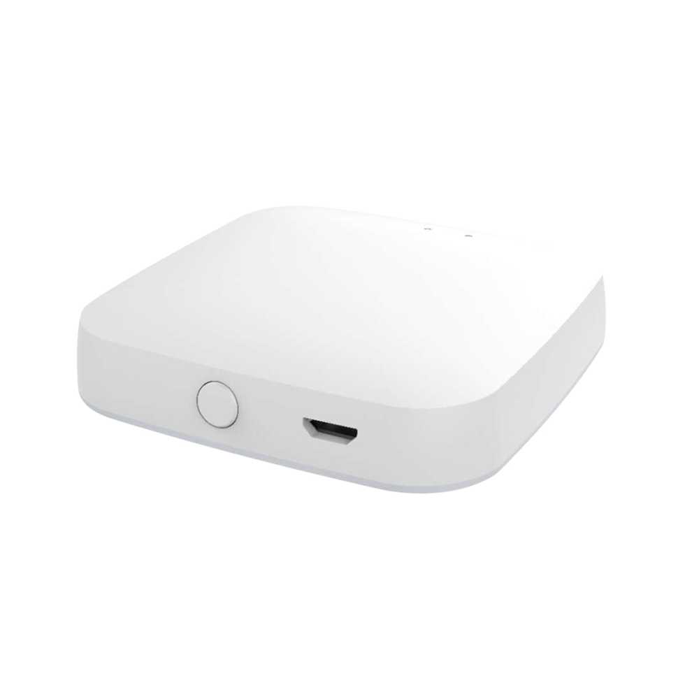 Gateway HUB Protocollo ZigBee 3.0, WIFI 2.4G TUYA, Smart Life, Bianco, 65X65X15mm