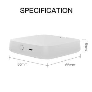 Gateway HUB Protocollo ZigBee 3.0, WIFI 2.4G TUYA, Smart Life, Bianco, 65X65X15mm