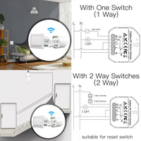 Relè Passo Passo Interruttore Smart ZigBee RF433 2 In 1 ZigBee, RF 433MHz TUYA, Smart Life 10A AC 90-250V 50/60HZ 2200W SHZ104Z IP20