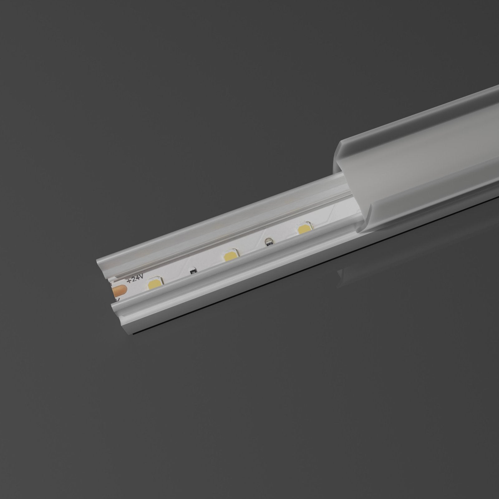 A2ZWORLD Kit Profilo Alluminio Completo Da 2 Metri Per Striscia Led, Slim, Dimensione 10.9*11.2mm, Larghezza Interna 5mm, 95g/m, Copertura Opale, Tappi Chiusura e Clip Fissaggio Incluso