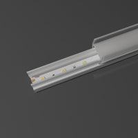 A2ZWORLD Kit Profilo Alluminio Completo Da 2 Metri Per Striscia Led, Slim, Dimensione 10.9*11.2mm, Larghezza Interna 5mm, 95g/m, Copertura Opale, Tappi Chiusura e Clip Fissaggio Incluso