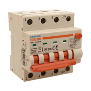 RCBO Interruttore Magnetotermico Differenziale Con Doppia Leva Tipo A Curva B 4P 4M 6000A 30mA, Diagnostica Visiva, B20A  AC 400V IP20 IEC61009-1 PL8M4 4P