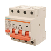 RCBO Interruttore Magnetotermico Differenziale Tipo A Curva C 3P+N 4M 6000A 300mA C10A AC 400V IP20 IEC61009-1 PL8M4