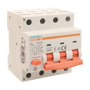 RCBO Interruttore Magnetotermico Differenziale Tipo A Curva C 3P+N 4M 6000A 300mA C25A AC 400V IP20 IEC61009-1 PL8M4