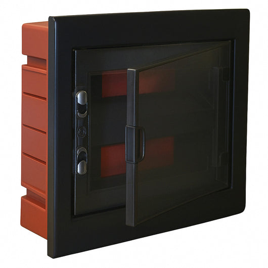 centralino da incasso 24 moduli con portello fumé e telaio estraibile, nero, 330x420x80 mm, ideale per installazioni elettriche moderne e professionali