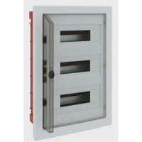 centralino da incasso 36 moduli con portello fumé e telaio estraibile, bianco, 460x500x80 mm, ideale per installazioni elettriche domestiche e professionali