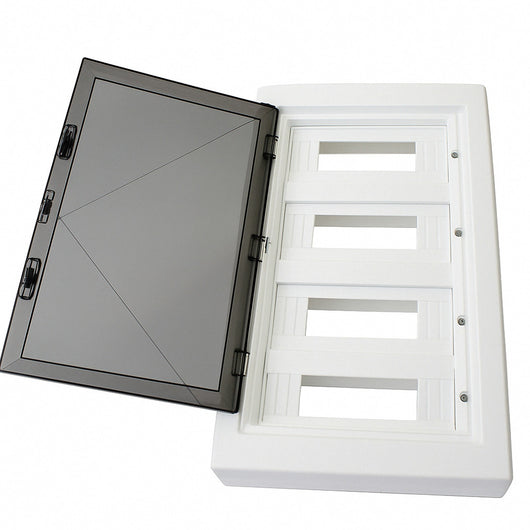 centralino da parete 72 moduli, bianco IP40, 460x840x140 mm, RAL 9016, ideale per installazioni elettriche domestiche e industriali