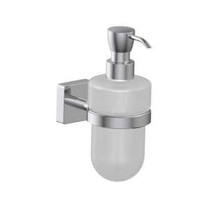 Inda - Dispenser sapone a parete Forum Quadra cromo lucido/satinato 250 ml