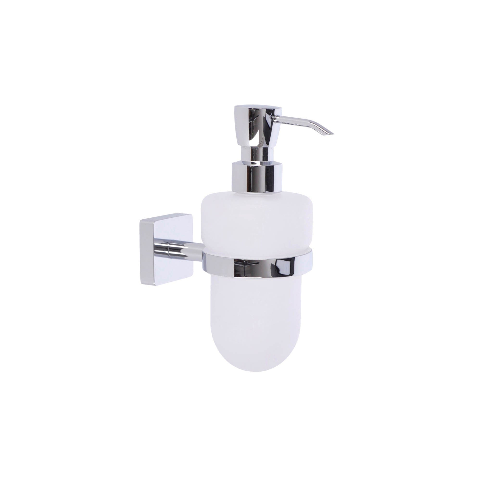 Inda - Dispenser sapone a parete Forum Quadra cromo lucido/satinato 250 ml